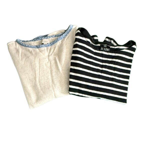 BUNDLE: 2-Women’s Long Sleeve Tops (J.CREW + ANN TAYLOR LOFT), Size S (BB1503B) - Picture 4 of 4